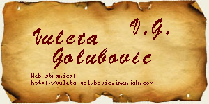 Vuleta Golubović vizit kartica